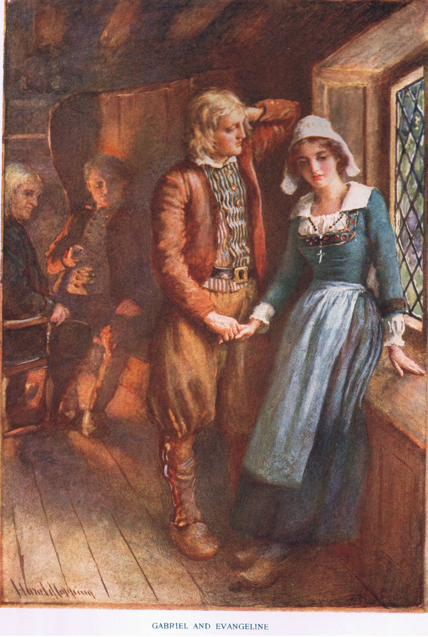 Gabriel og Evangeline av Harold Copping