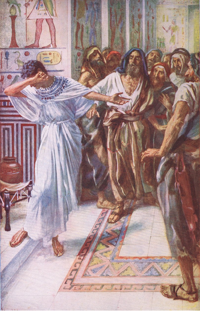 Josephs kjent for sine brødre, illustrasjon fra Pictures That Teach The Crown Series, 1920 av Harold Copping