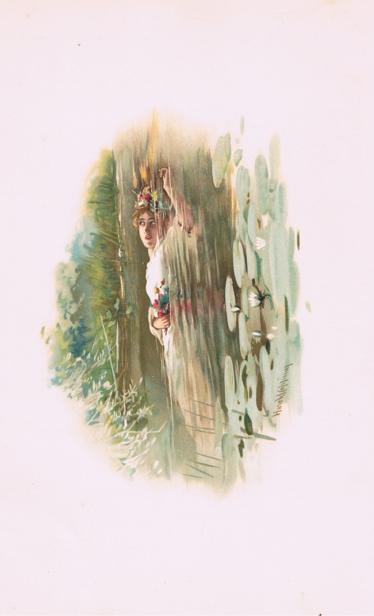 Ophelia, illustrasjon fra Hamlet av Harold Copping