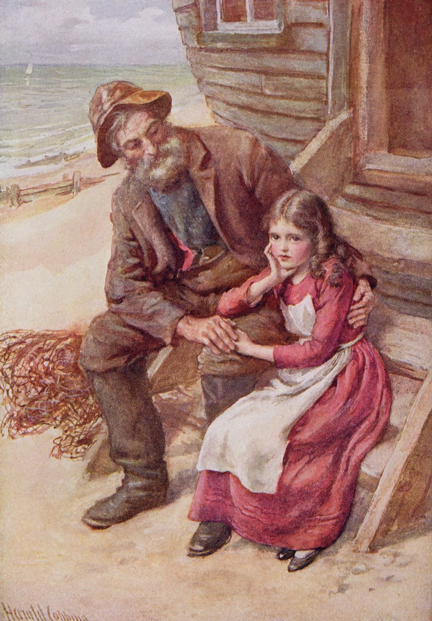 Peggotty and Little Emily, illustrasjon for 
