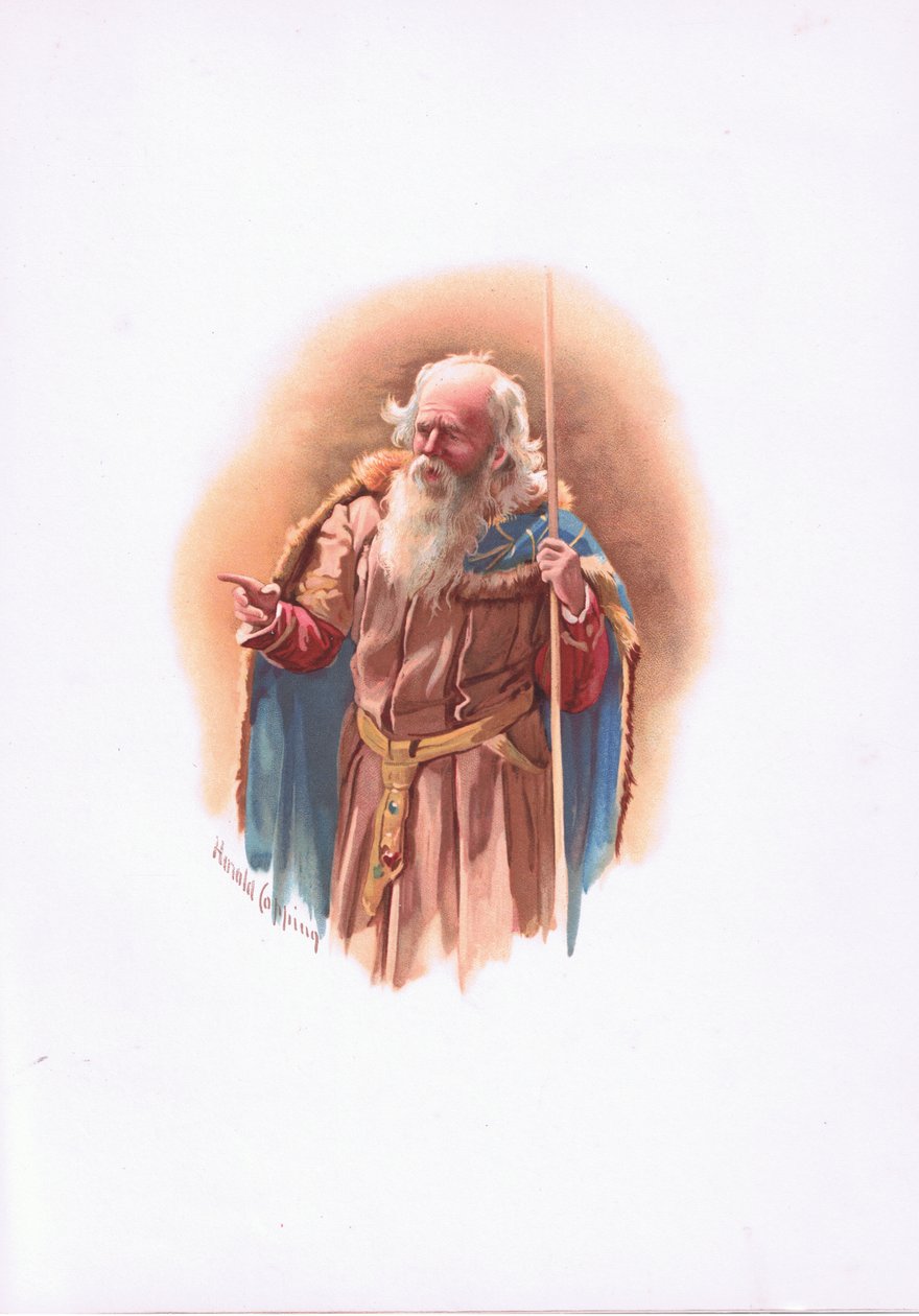 Polonius, illustrasjon fra Hamlet av Harold Copping