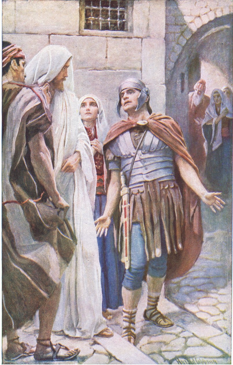 The Centurion, illustrasjon fra Harold Copping Pictures: The Crown Series, ca. 1920-tallet av Harold Copping