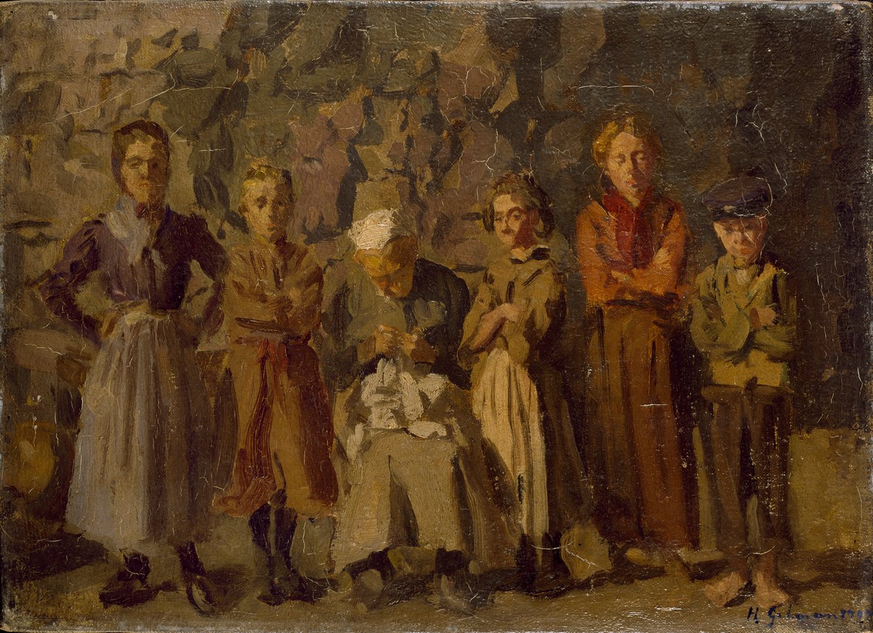 Cave Dwellers, Dieppe, 1907 av Harold Gilman