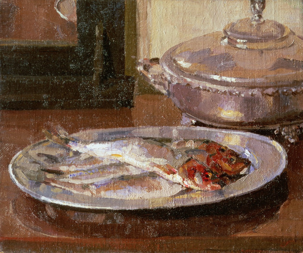 Fisk på en tallerken av Harold Gilman