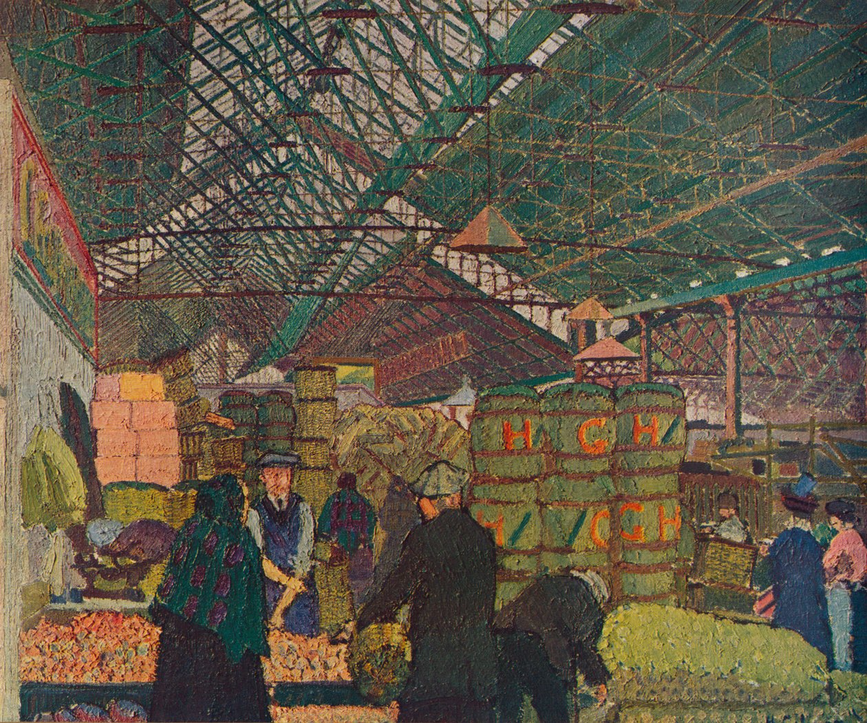 Leeds Market, c1913 1935 av Harold Gilman