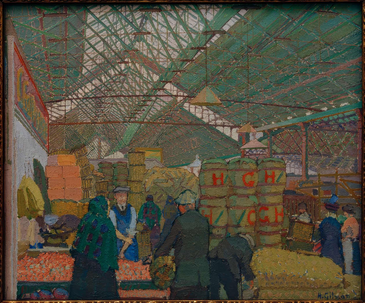 Markt i Leeds av Harold Gilman