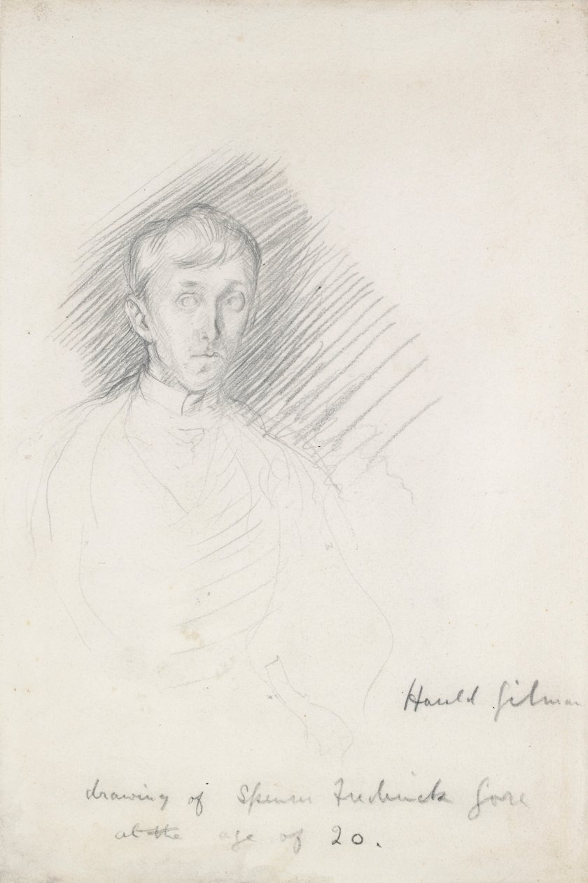 Portrett av Frederick Spencer Gore 1878-1914, c1911-1912 av Harold Gilman
