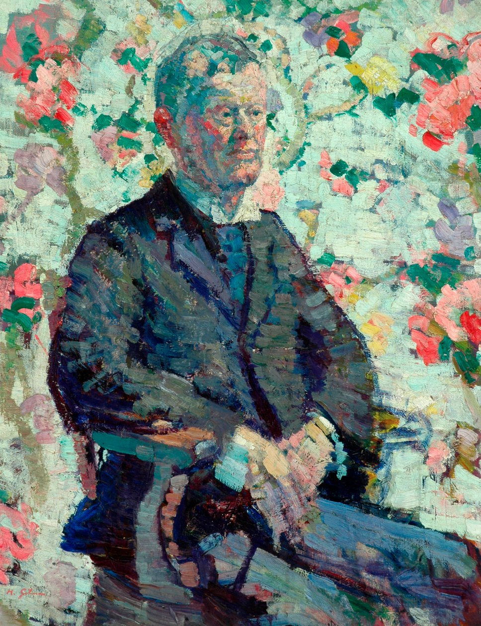 Portrait of a Man, ca. 1912-14 (olje på lerret) av Harold Gilman