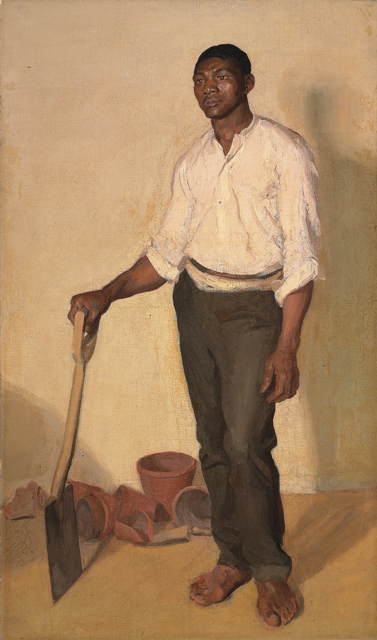 Portrett av svart gartner, ca. 1905 av Harold Gilman