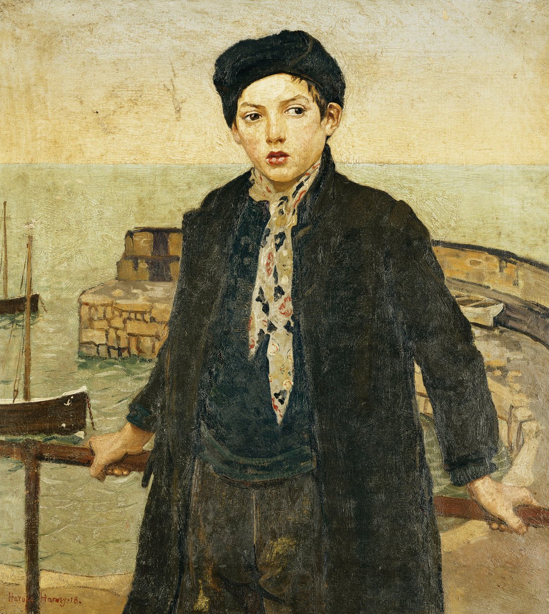 Gutt ved havnen av Harold Harvey