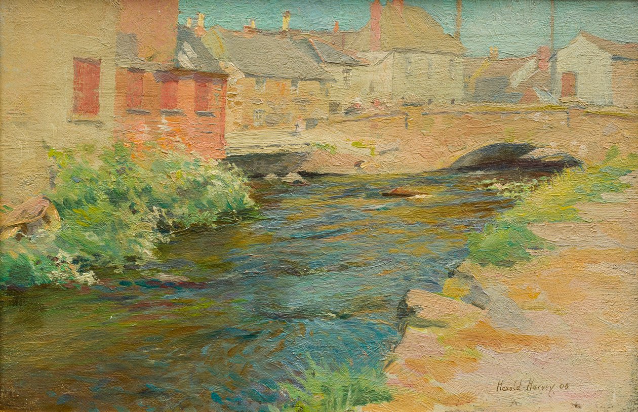 Newlyn Bridge av Harold Harvey