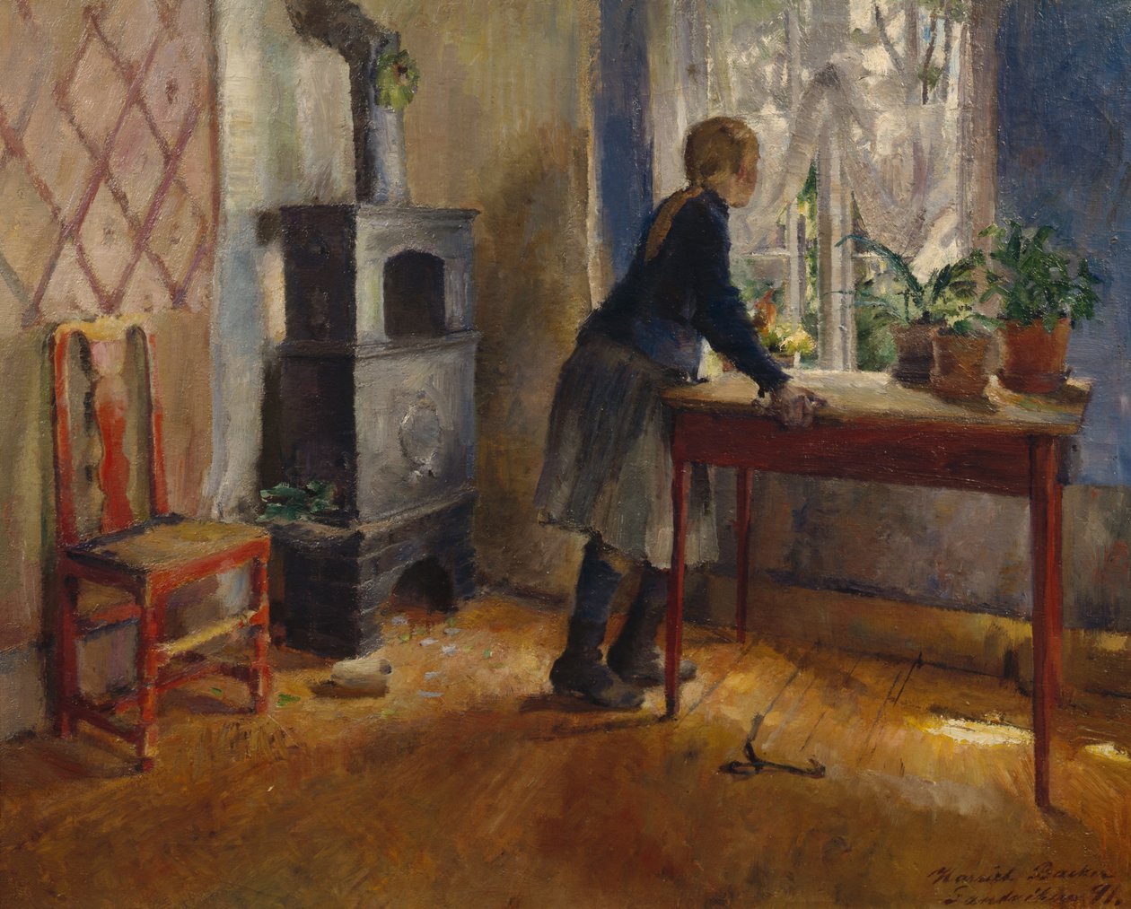 Jenta ved vinduet av Harriet Backer