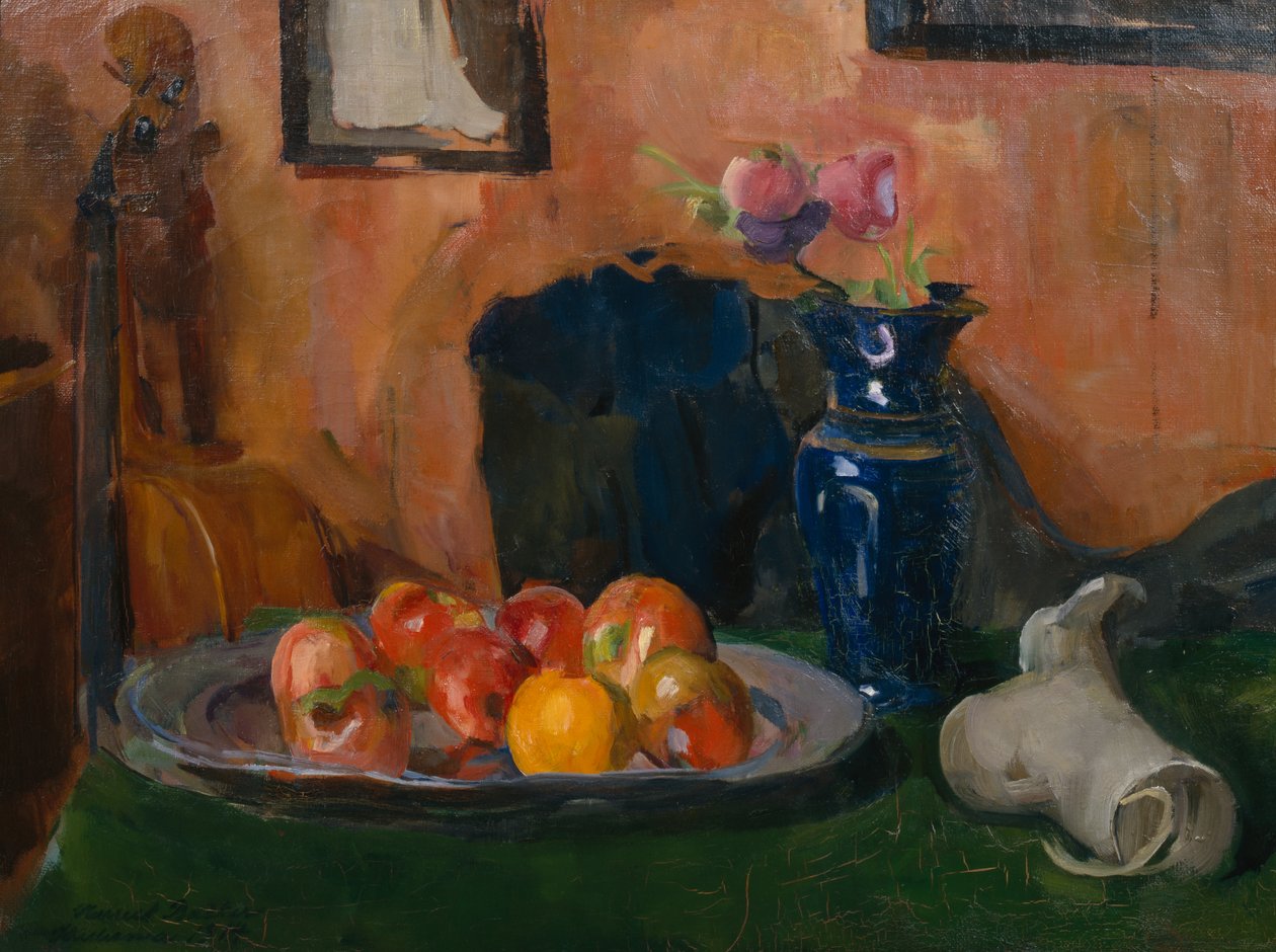 Stilleben med fruktfat av Harriet Backer