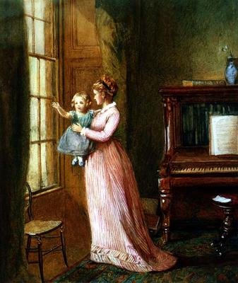 Waving Goodbye (signert akvarell) av Harriet Kempe