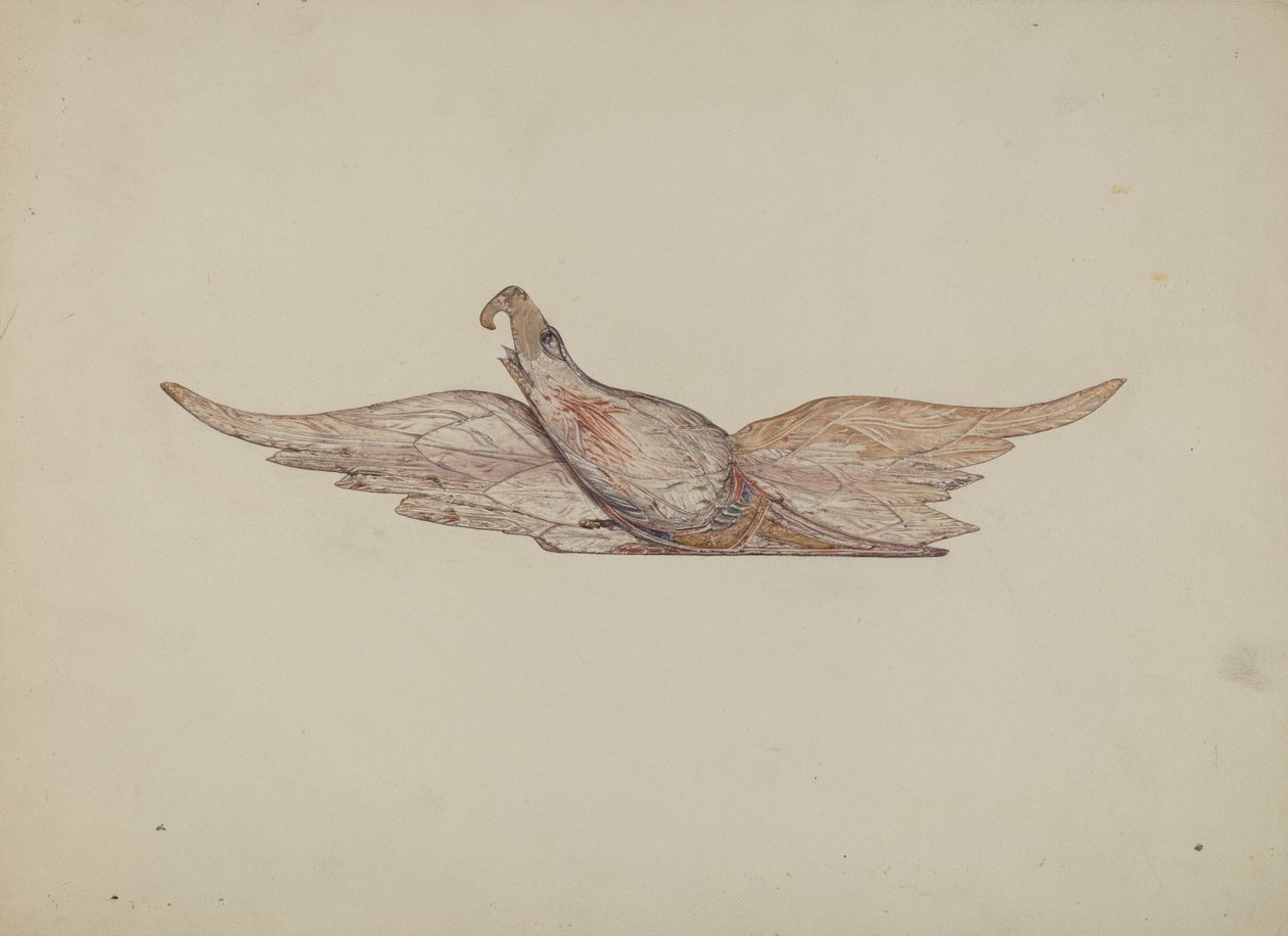 Liten utskåret Bellamy Eagle, ca. 1939. av Harriette Gale