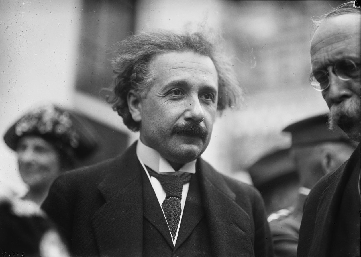 Albert Einstein, Washington, ca. 1922 (s/hvitt-bilde) av Harris & Ewing