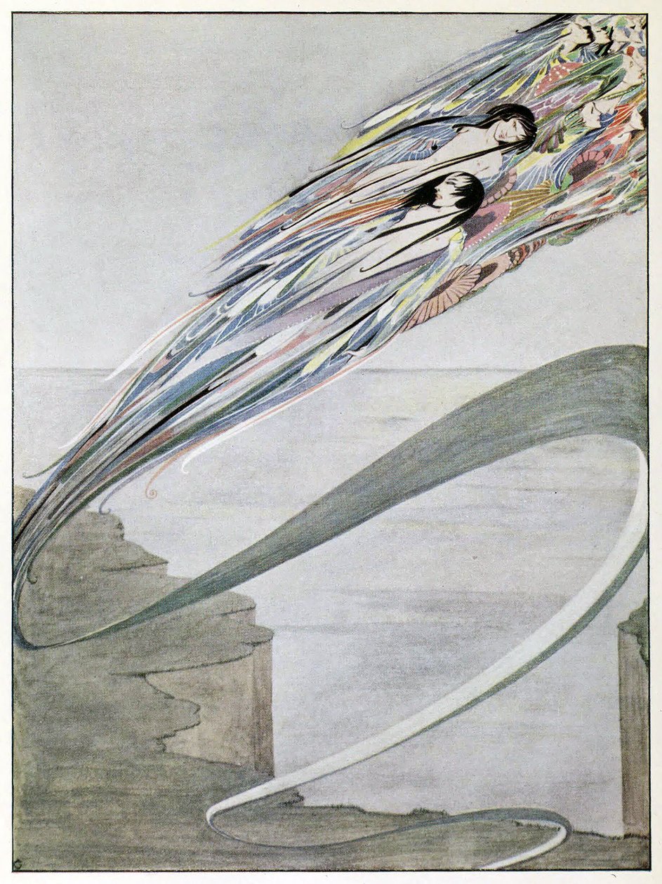 Jeg er født av tusen stormer, og grå av det brusende regnet, fra The Years at The Spring, pub. 1920 av Harry Clarke