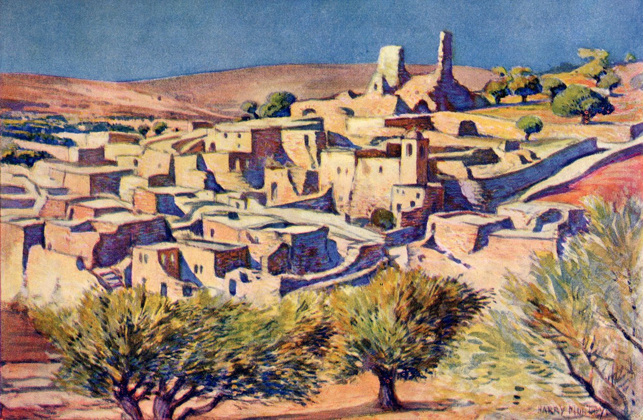 Den bibelske landsbyen Betania, nær Jerusalem, ca. 1910 av Harry Morley