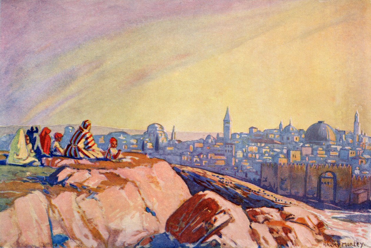 Utsikt over Jerusalem sett fra Golgata, ca. 1910 av Harry Morley