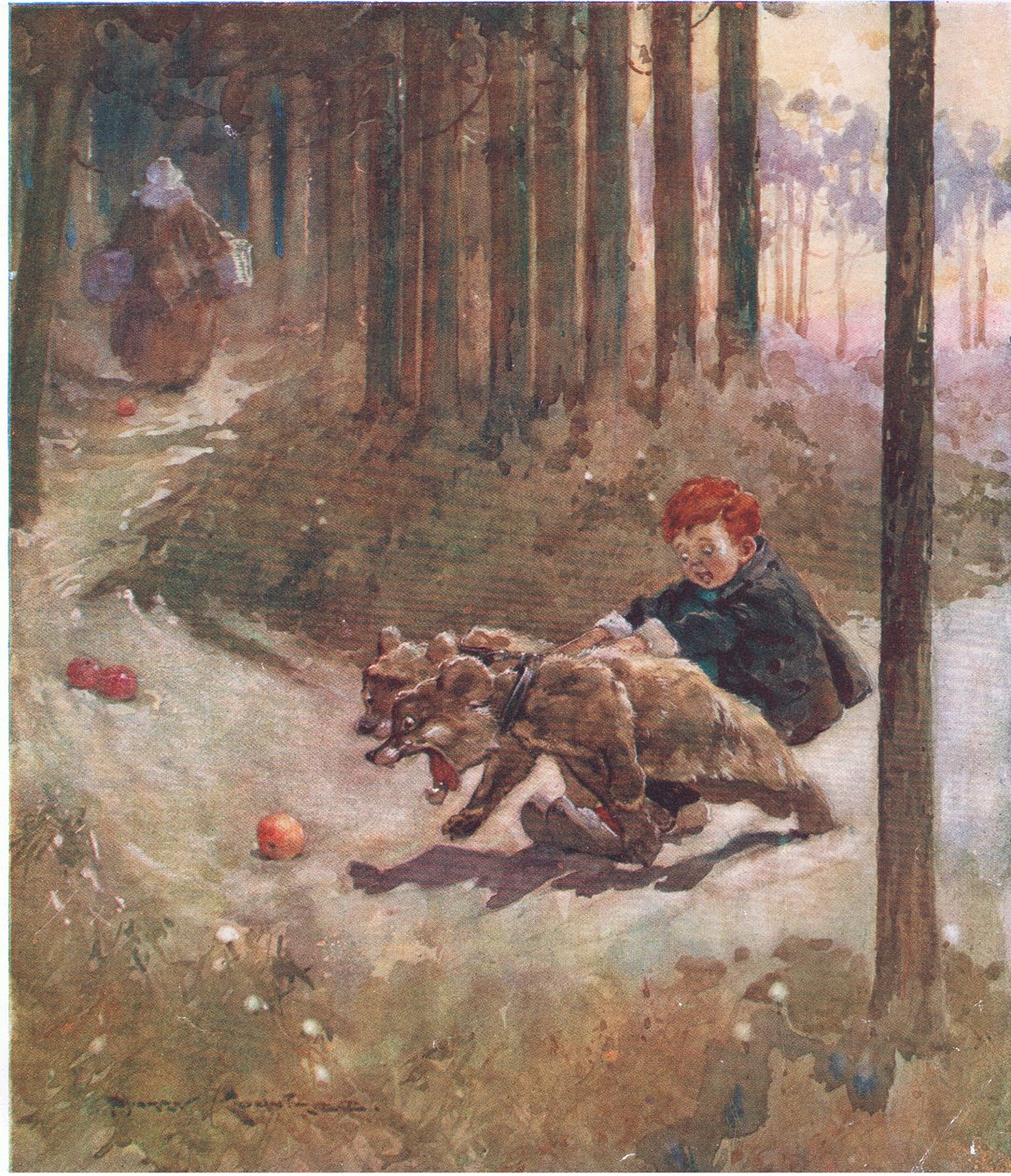 Et plagsomt lag (fargelitho) av Harry Rountree