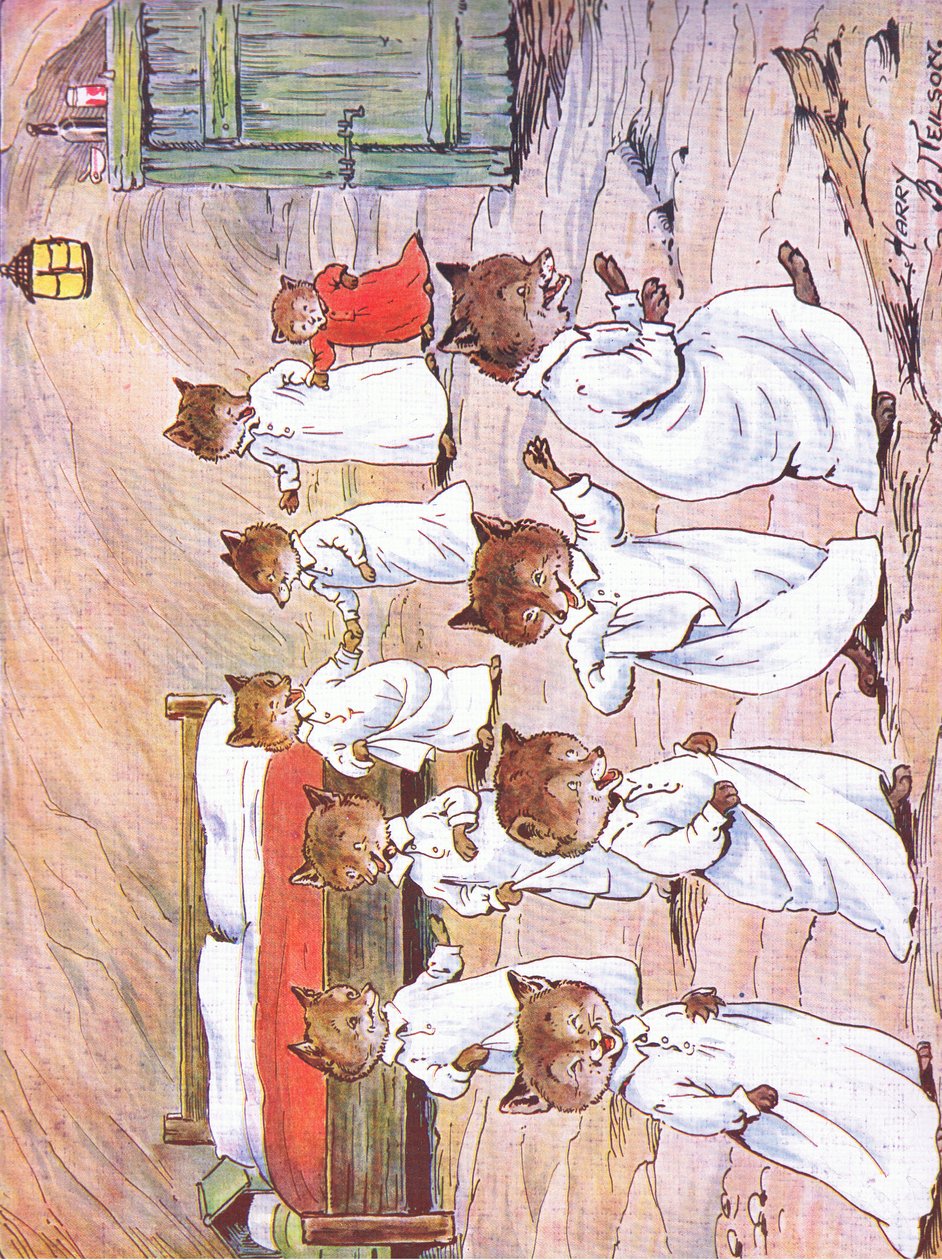 Hans kjære små rever, åtte, ni og ti, 1920 av Harry B Neilson