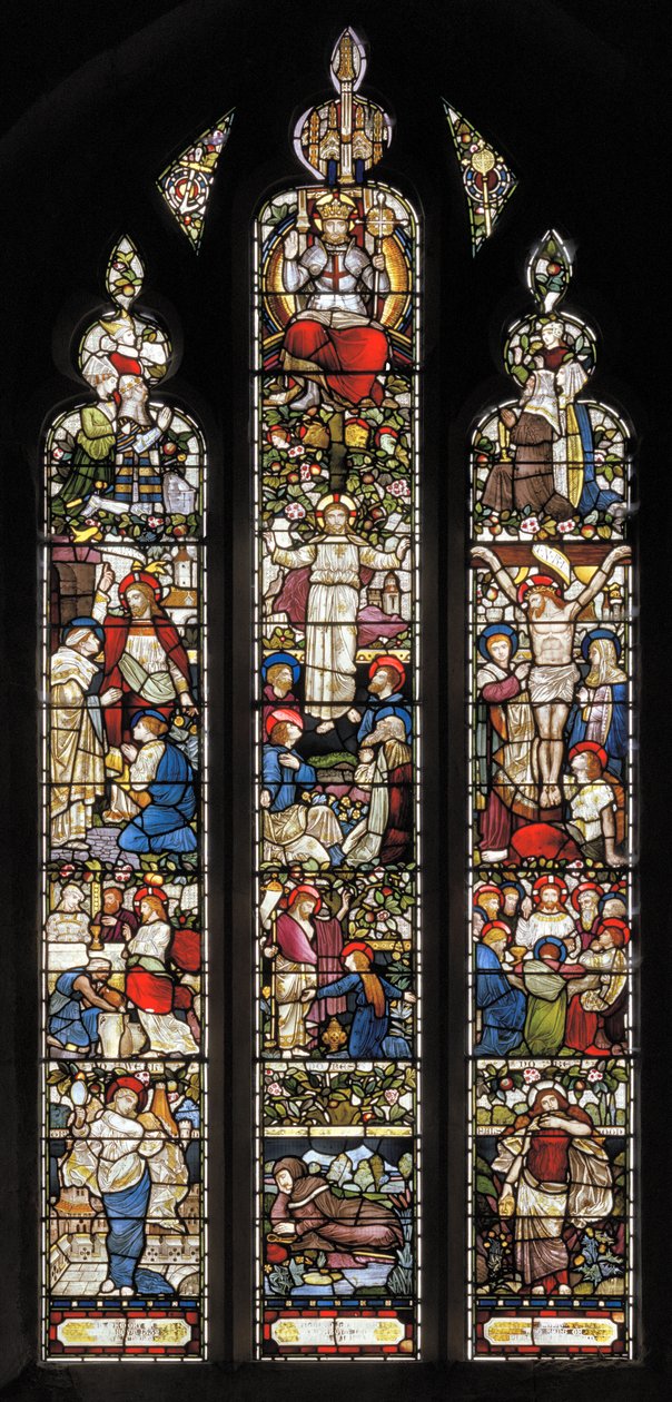 Piers Ploughman, av William Langland, 1873 (farget glass) av Harry Burrow