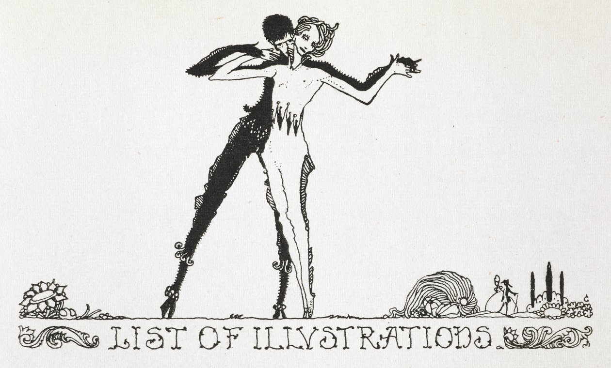 En mann og kvinne som danser. av Harry Clarke