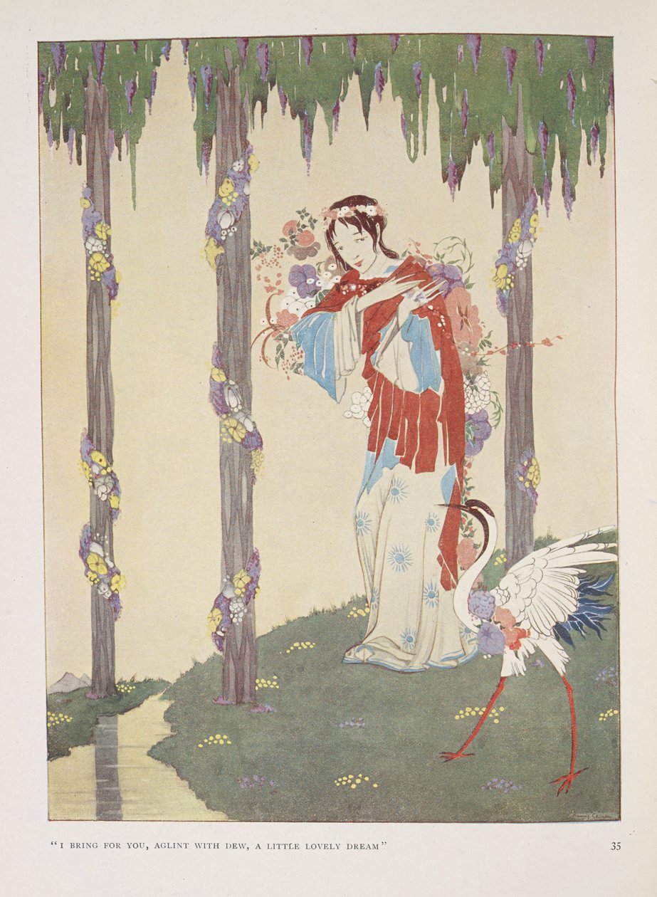 Cradle-Song. "Jeg bringer til deg, agint av dugg, en liten nydelig drøm" av Harry Clarke