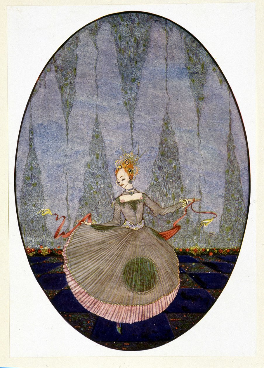 Danser over gulvet som ingen ennå hadde danset - i Andersens "Den lille havfruen" av Harry Clarke