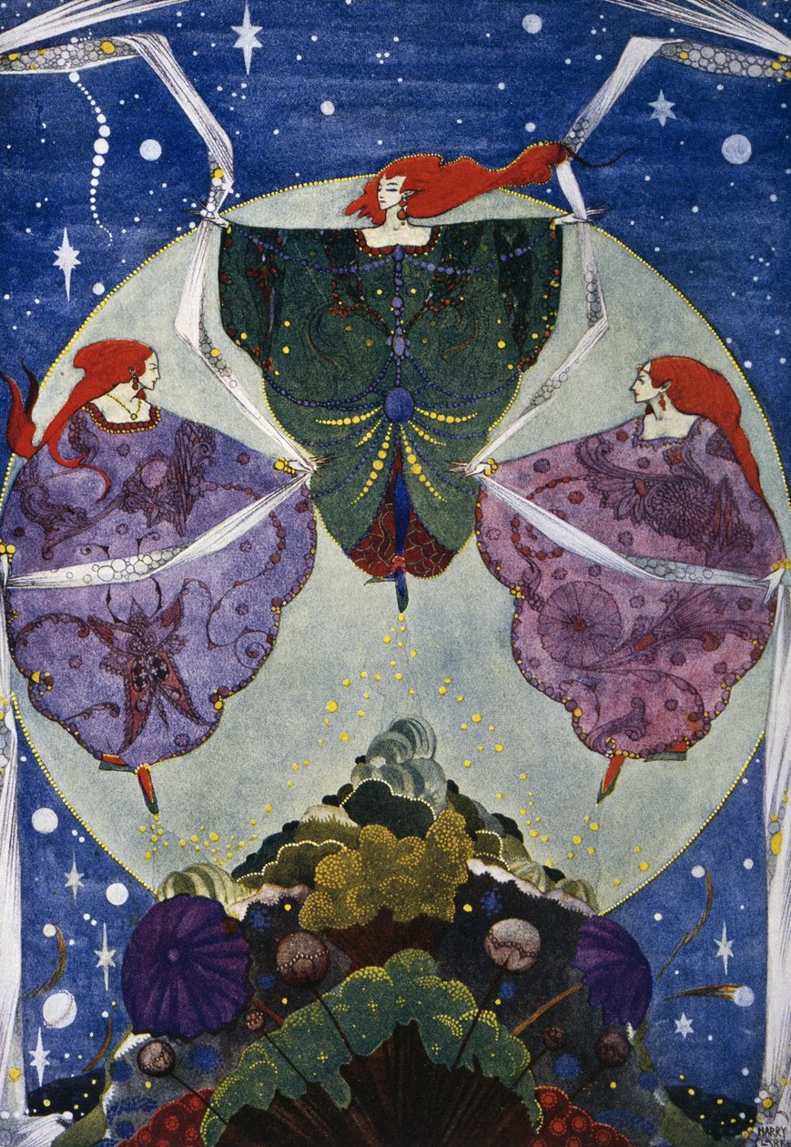 Alvebakke, eventyr av Hans Christian Andersen (1805-1875), illustrasjon av Harry Clarke (1890-1931) av Harry Clarke