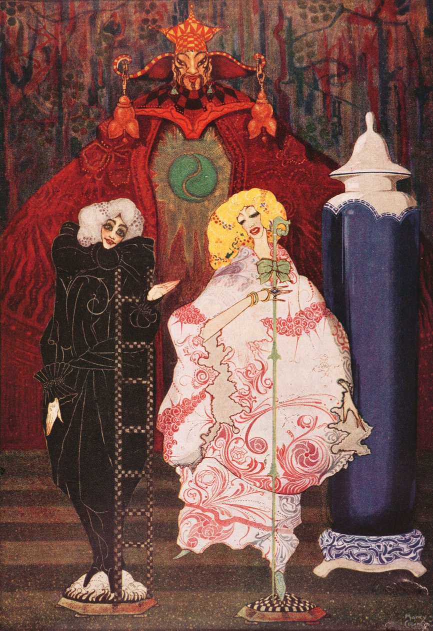 "Har du virkelig motet?", illustrasjon fra "Geterinnen og skorsteinsfeieren", av Hans Christian Andersen av Harry Clarke