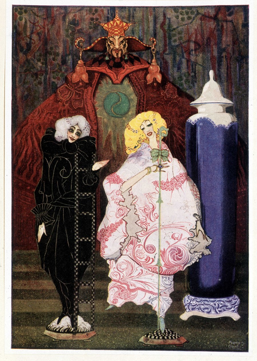 Har du virkelig mot til å gå ut i den vide verden med meg? : Gjeterinne & skorsteinsfeier - i "" Eventyr"" av Hans Christian Andersen, ill. av Harry Clarke av Harry Clarke
