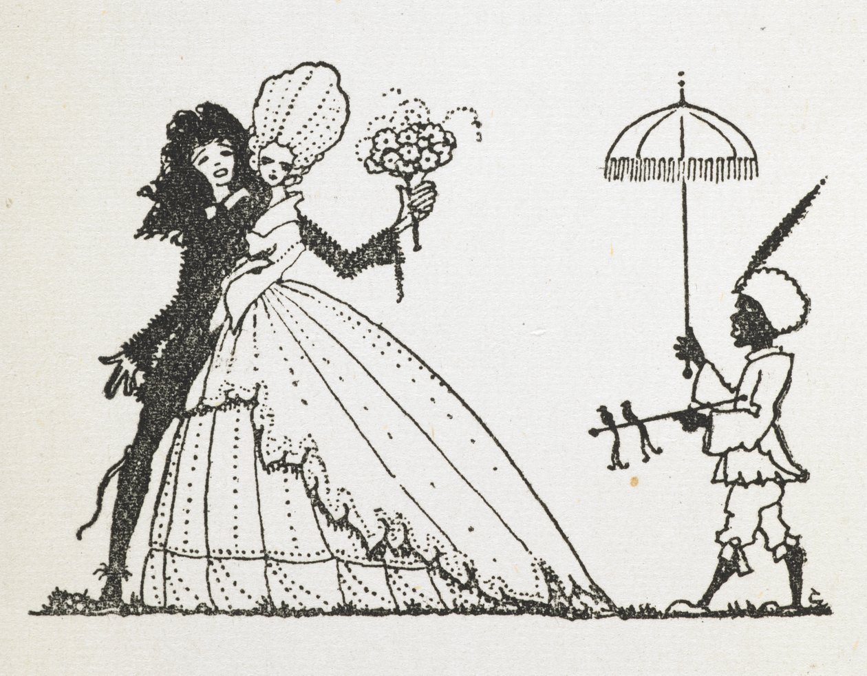 Illustrasjon til historien 'feen'. av Harry Clarke