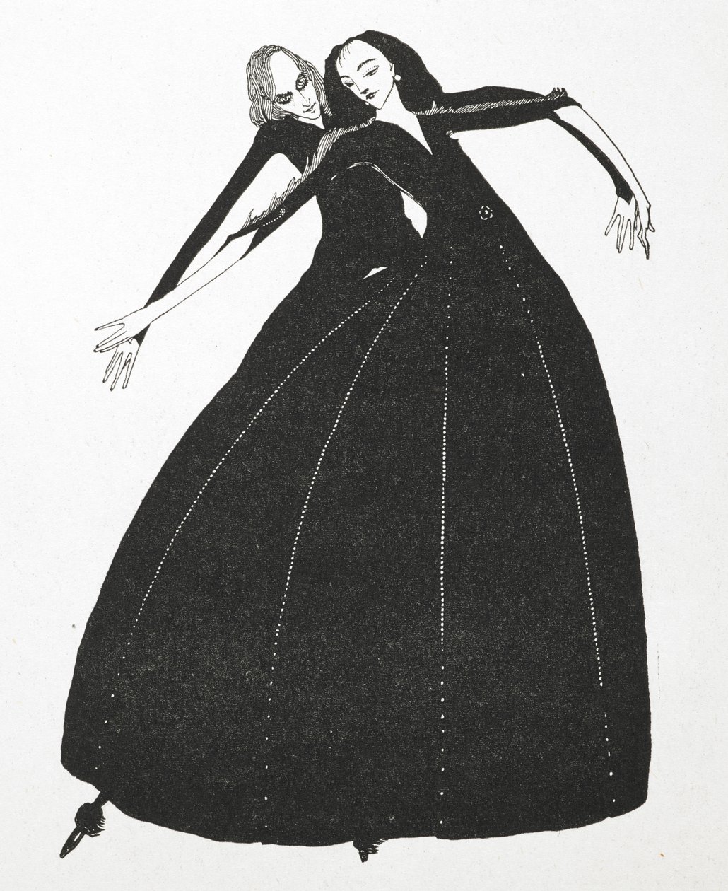 Illustrasjon til historien, 'de latterlige ønskene'. av Harry Clarke