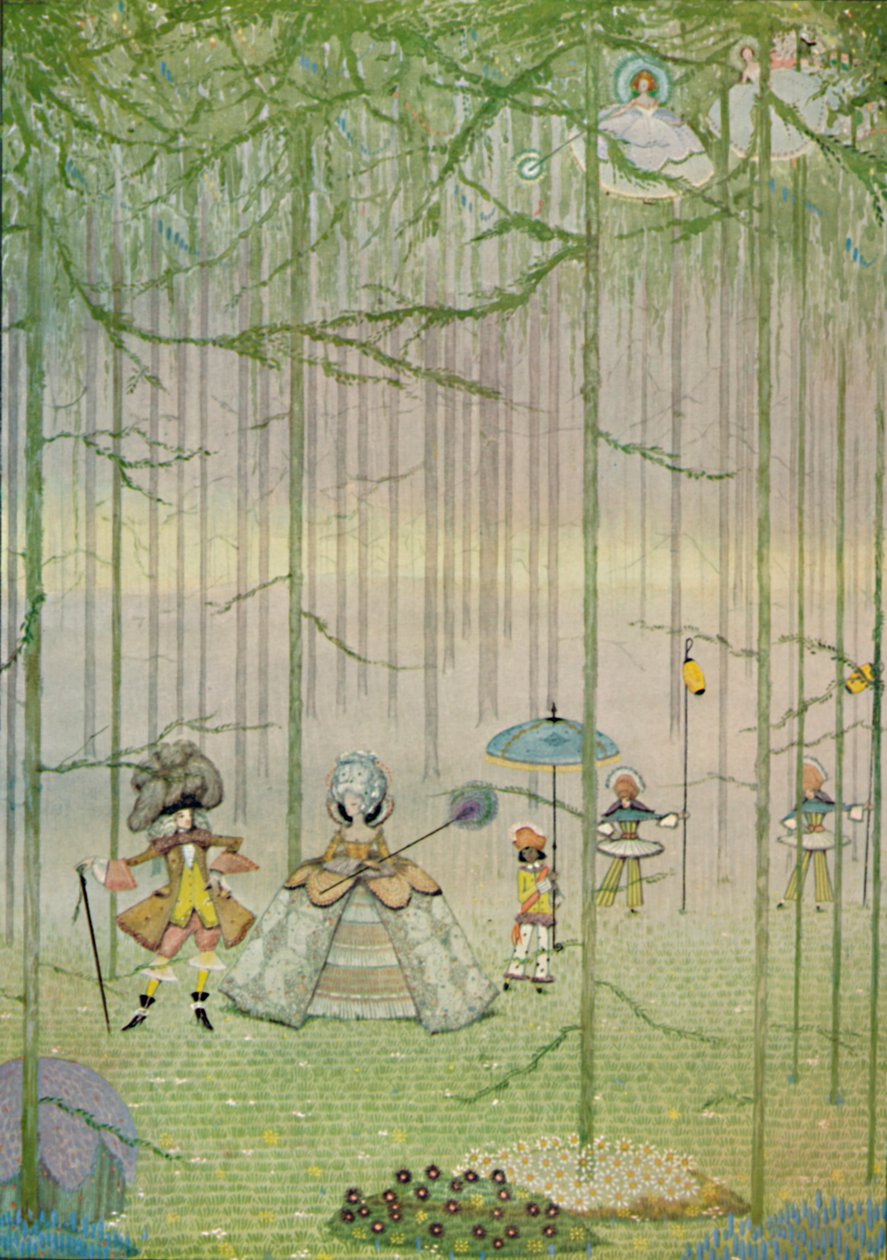 Riquet med Tuften. Fra Charles Perraults Fairy Tales. Vannfargetegning, 1923 av Harry Clarke