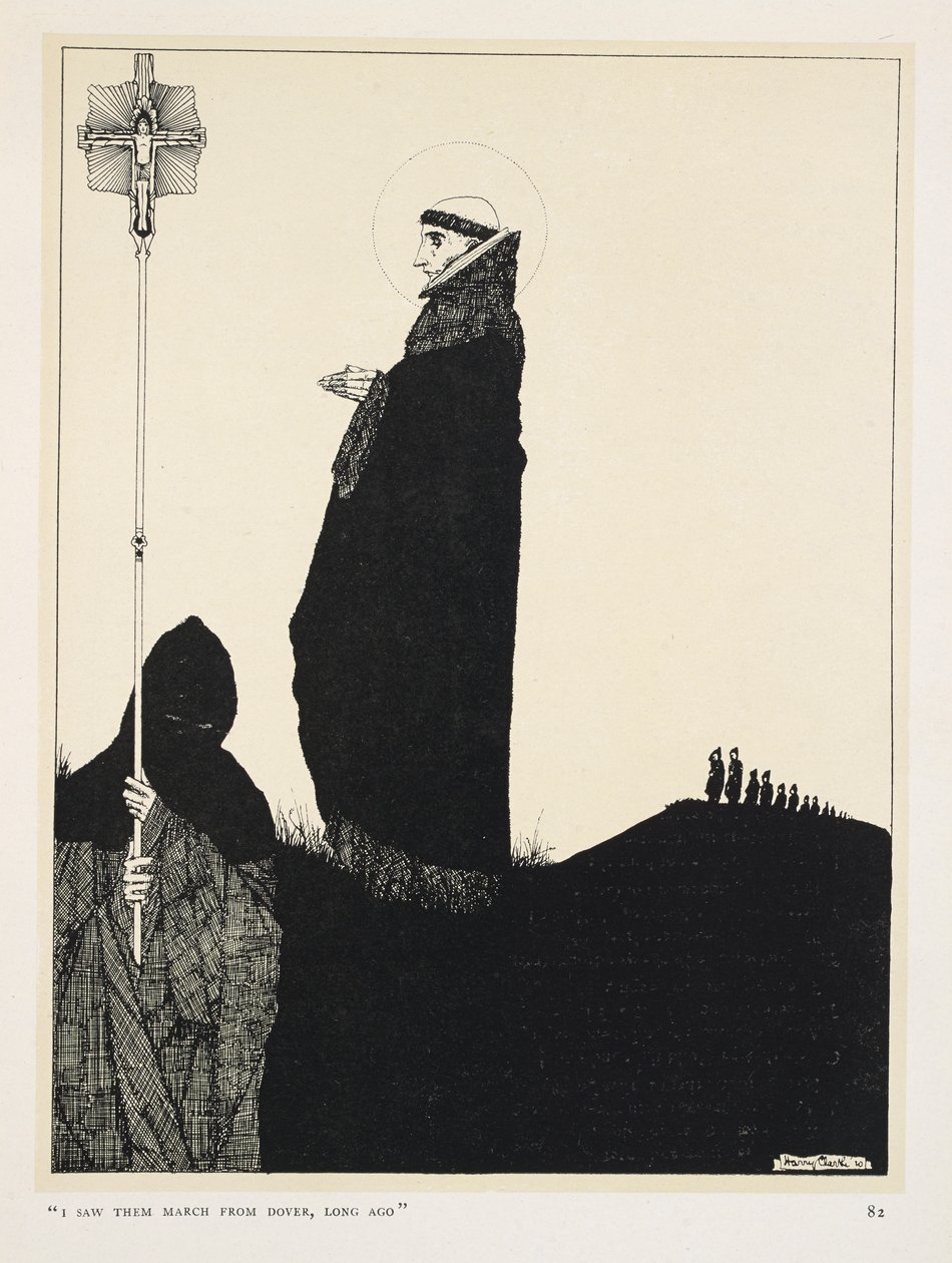 Den døende patrioten. "Jeg så dem marsjere fra Dover for lenge siden" av Harry Clarke