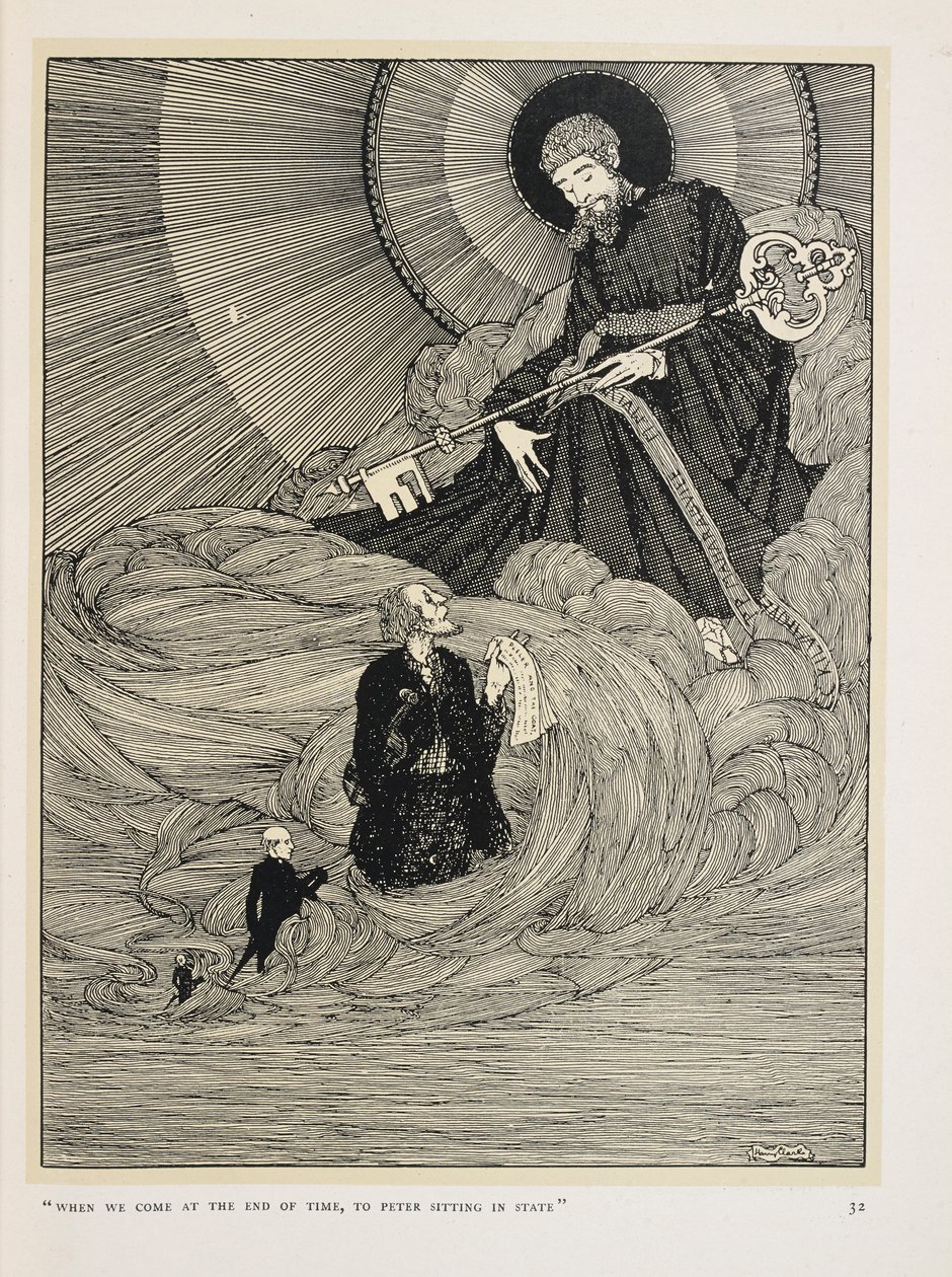 Spelemannen fra Dooney. "Når vi kommer ved tidens ende, til Peter som sitter i staten" av Harry Clarke