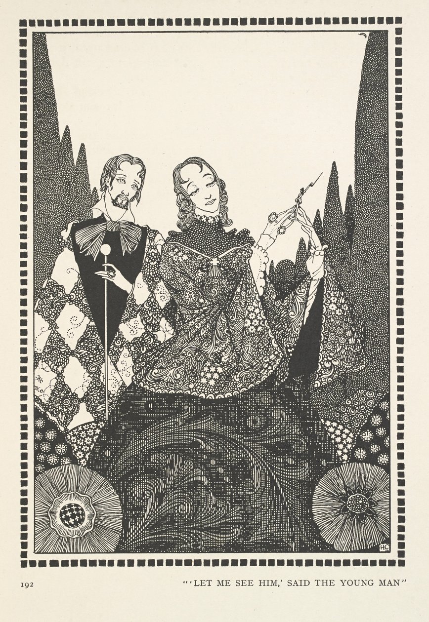 Det gamle huset. "La meg se ham," sa den unge mannen. av Harry Clarke
