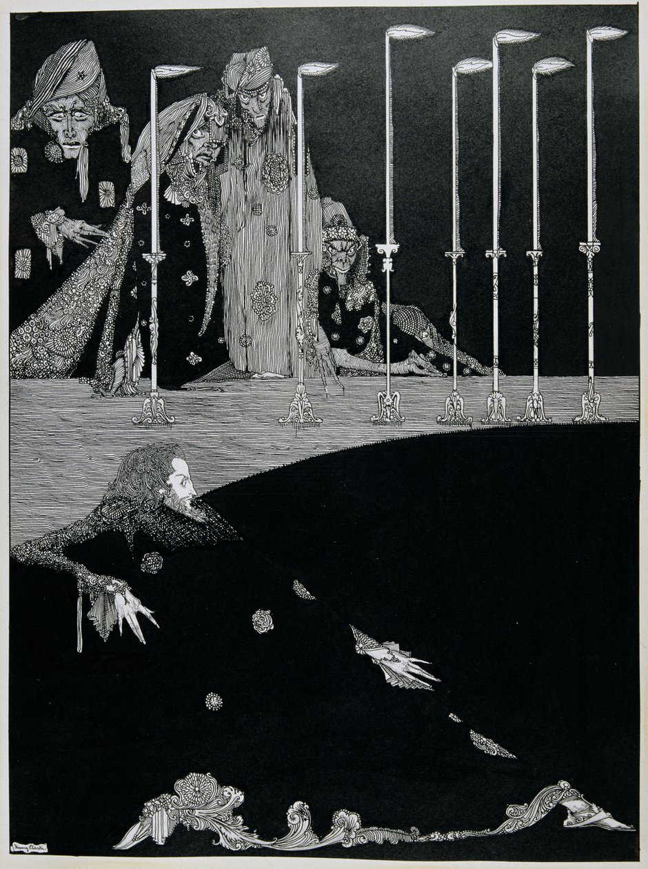 The Pit and the Pendulum, ca. 1923 (penn og blekk) av Harry Clarke