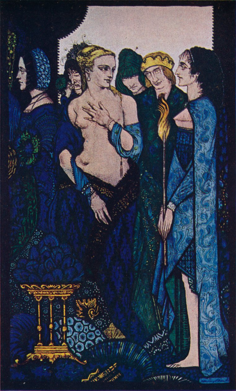 Vi kalte Lucrezia Crivelli og Titians Lady, c1910 av Harry Clarke