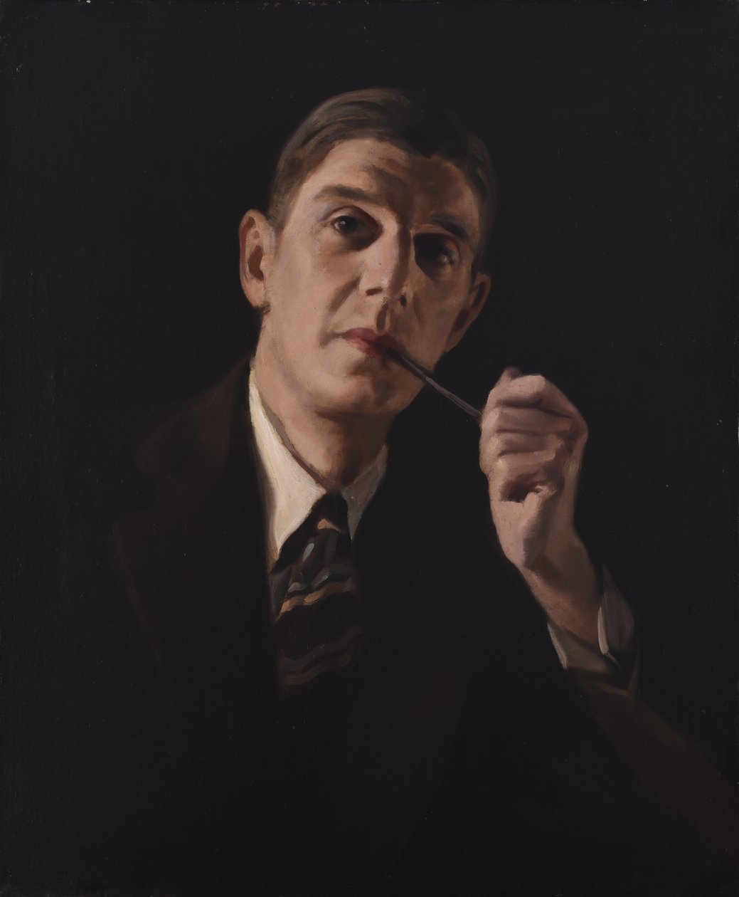 Portrett av en mann som røyker pipe av Harry Dixon
