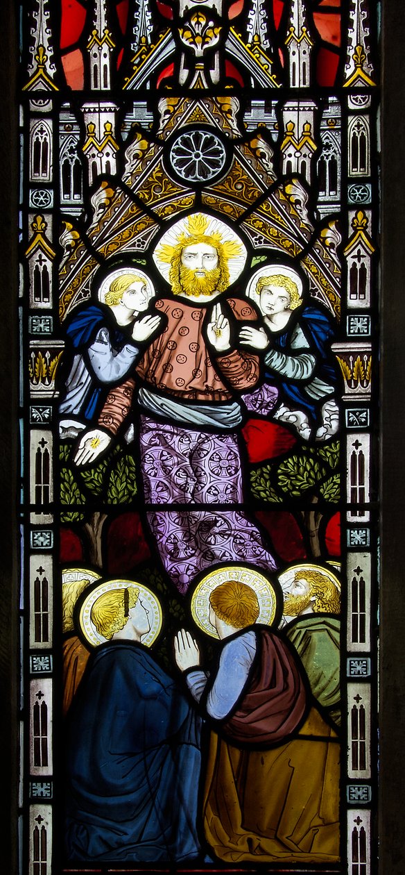 Derwen, St Mary, James Powell & Sons, Harry Wooldridge, The Annunciation, 1869 av Harry Ellis Wooldridge