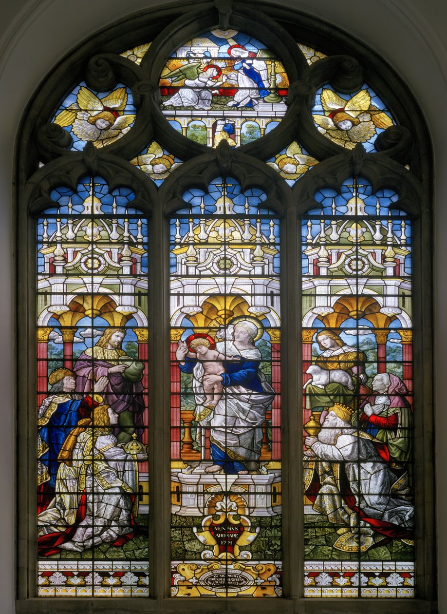 Oxford, Oriel College Chapel, James Powell & Sons, Harry Ellis Wooldridge, The Adoration Of The Magi, 1885 av Harry Ellis Wooldridge