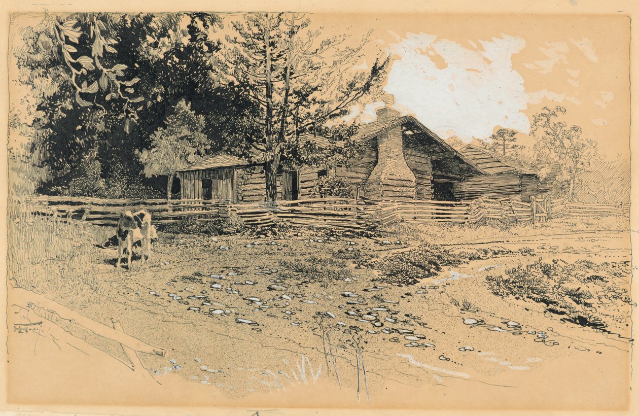 Snodgrass Farmhouse, Chickamauga av Harry Fenn