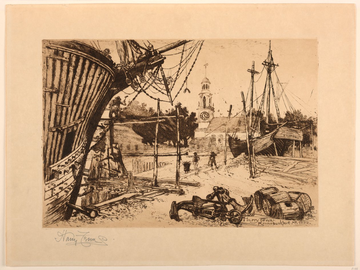 Wharf, Kennebunkport, Maine av Harry Fenn