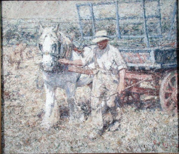 The Ploughman (olje på lerret) av Harry Fidler