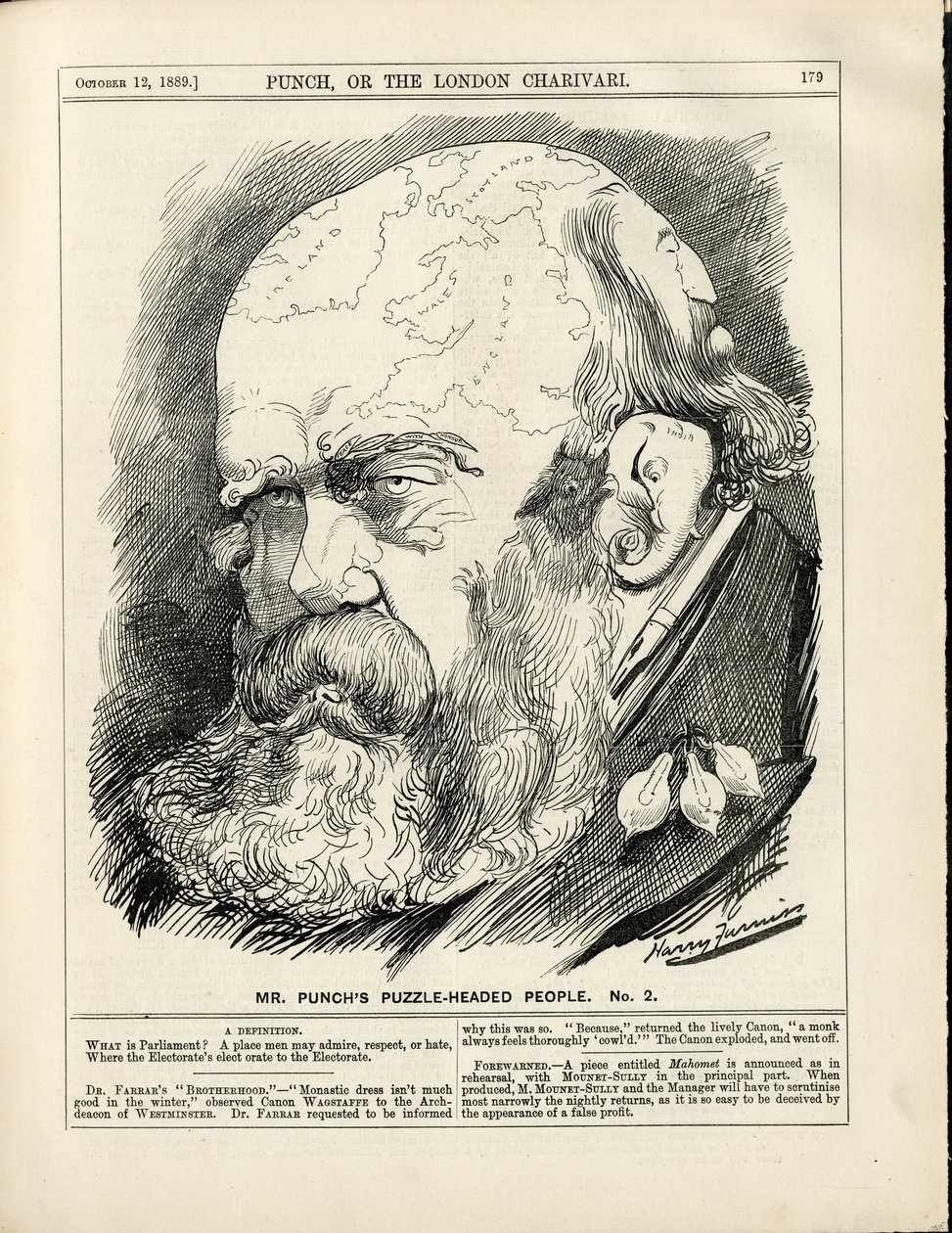 Illustrasjon av Harry Furniss (1854-1925) i Punch av Harry Furniss