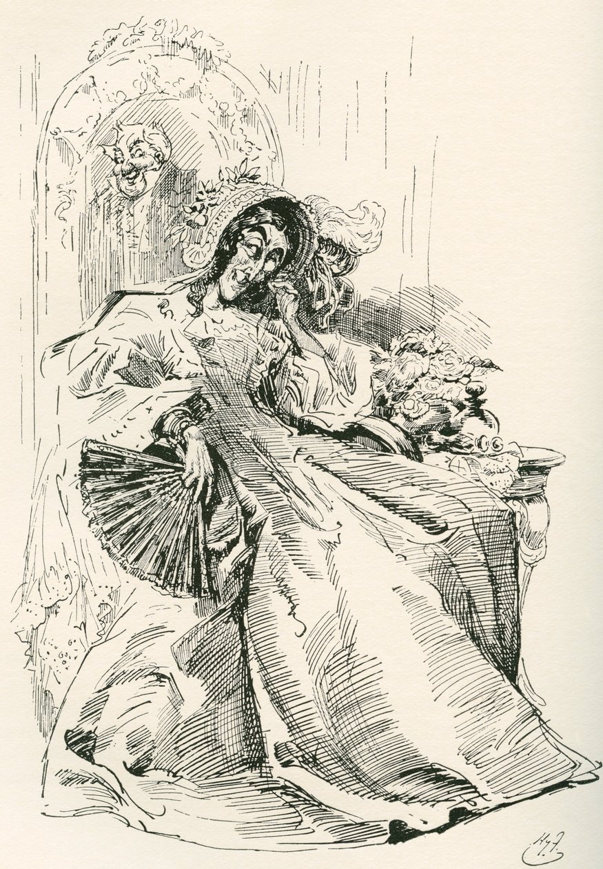 Mrs. Skewton (gravering) av Harry Furniss