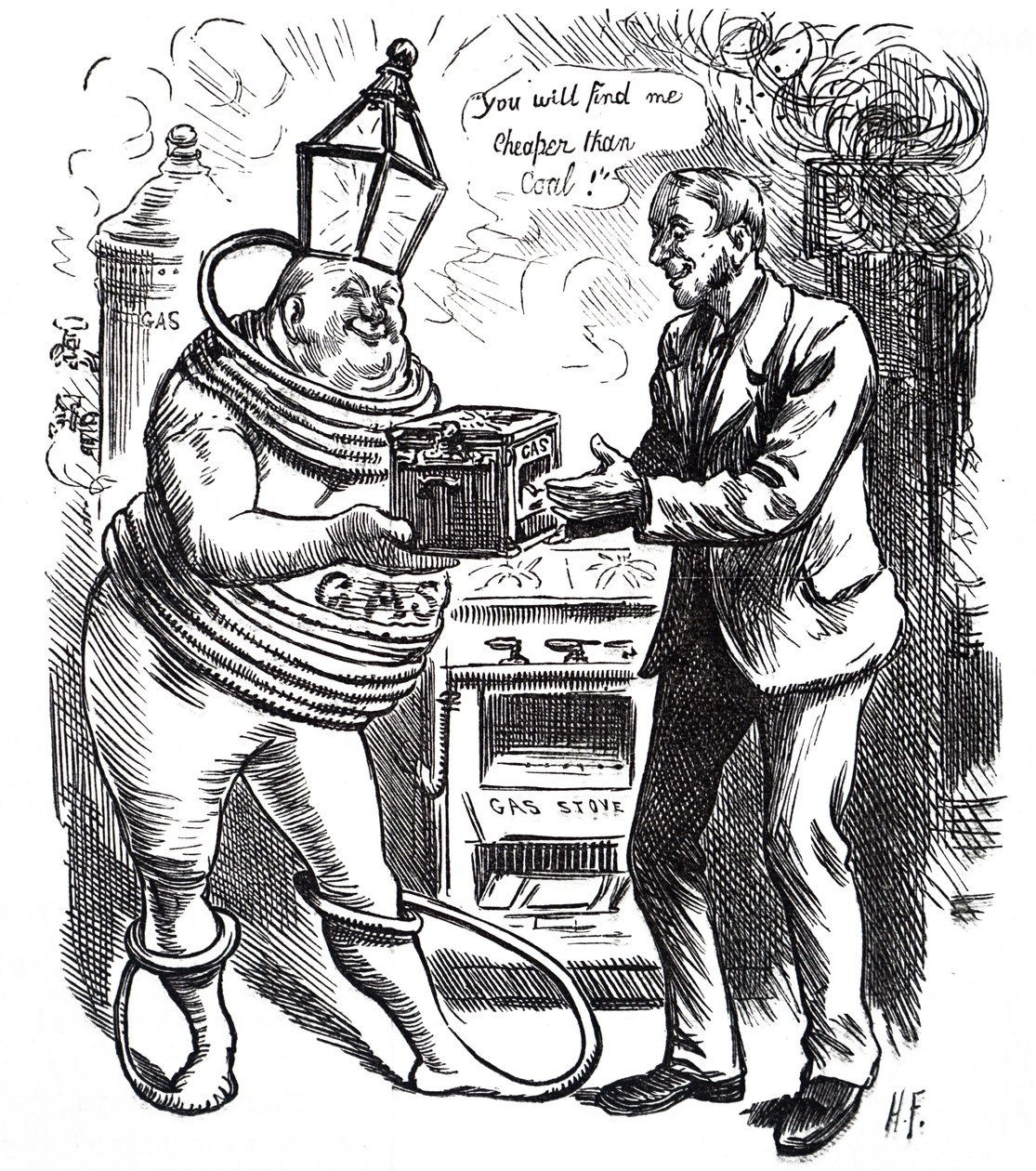 Den billige kostnaden for gass. av Harry Furniss