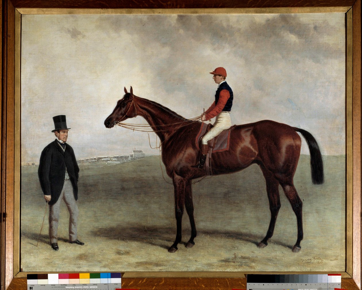 Gladiatorveddeløpshesten i 1865 Maleri av Harry Hall (ca. 1813-1882). 1865. Paris Society Oppmuntring av Harry Hall